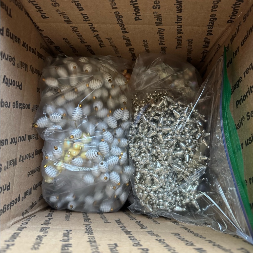Bulk of beaded branches for crafts floral arrangements